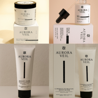 Aurora Veil Face Ritual Set – Complete Brightening & Hydration Regimen
